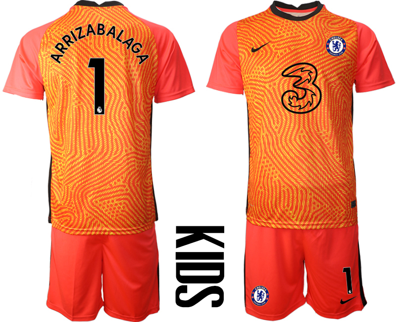 2021 Chelsea red goalkeeper Youth #1 soccer jerseys